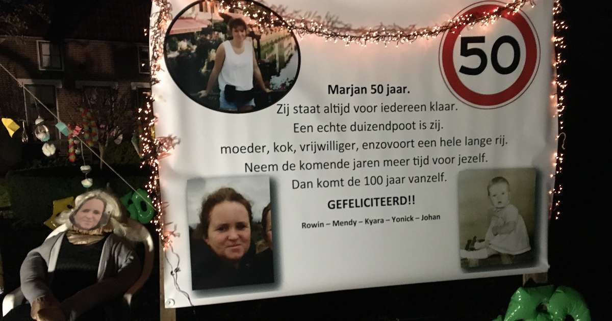 Marjan wordt vandaag 50 jaar