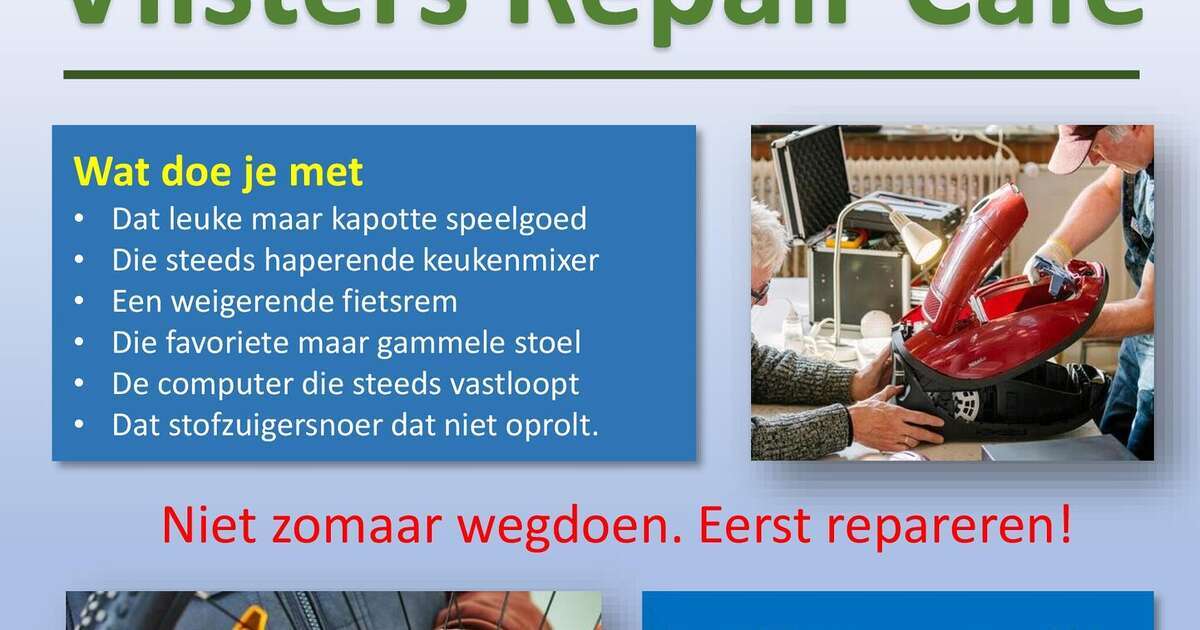 Repaircafé in dorpshuis Vilsteren
