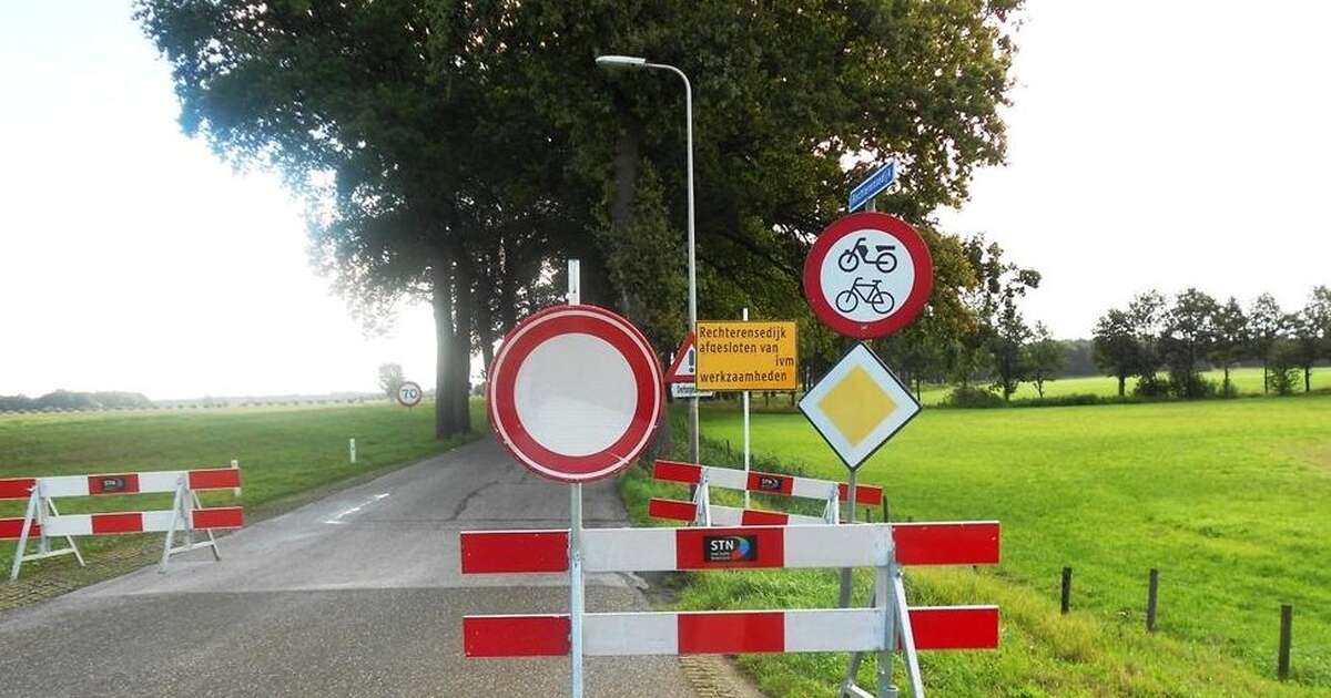 Rechterensedijk ruim vijf weken afgesloten voor groot onderhoud