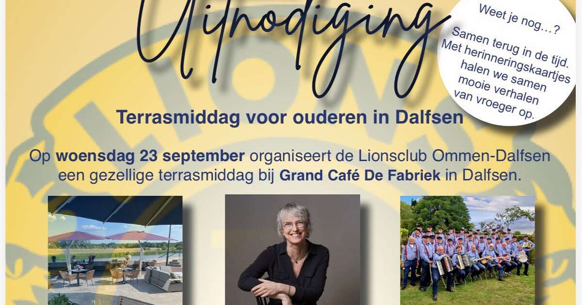 Gezellige terrasmiddag voor ouderen!