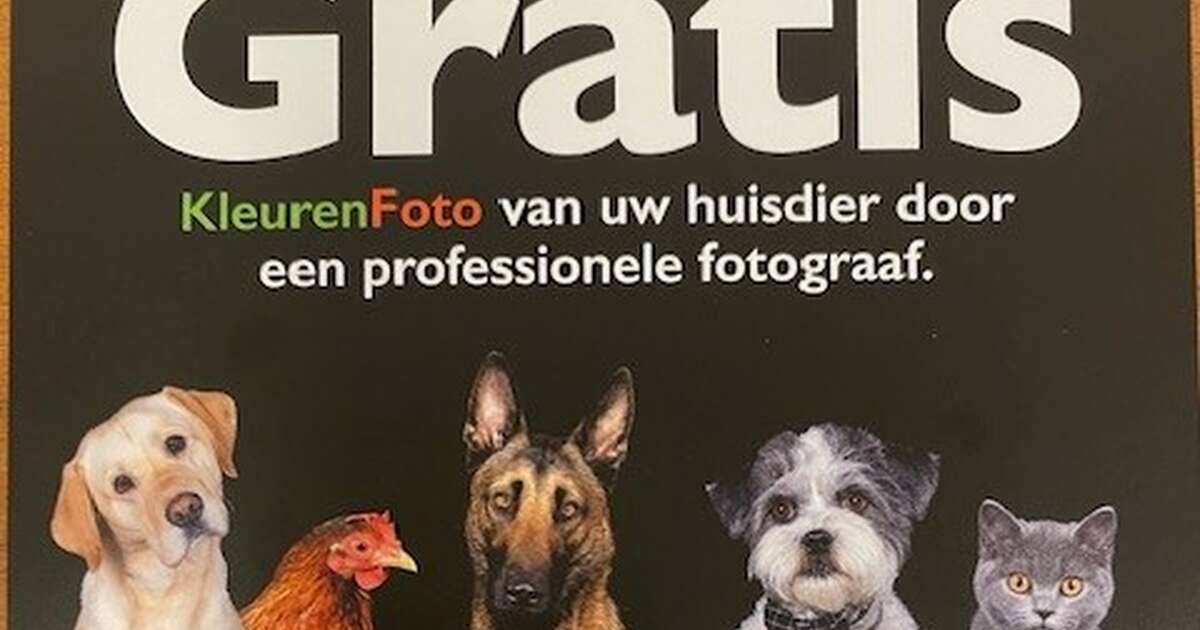 Dierenfotograaf is zaterdag bij de Welkoop