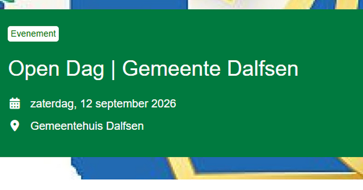 12 september open dag gemeente Dalfsen