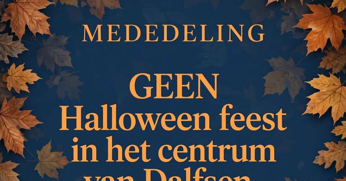 Dit jaar geen Halloweenfeest in Dalfsen