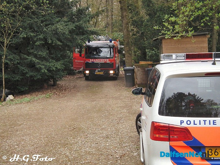 Woningbrand Bosweg Dalfsen Middelbrand. - Foto: H.G. Foto