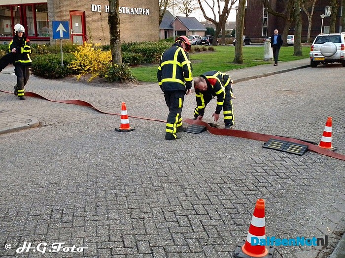 Grote ontruimings oefening Hulskampen. - Foto: H.G. Foto