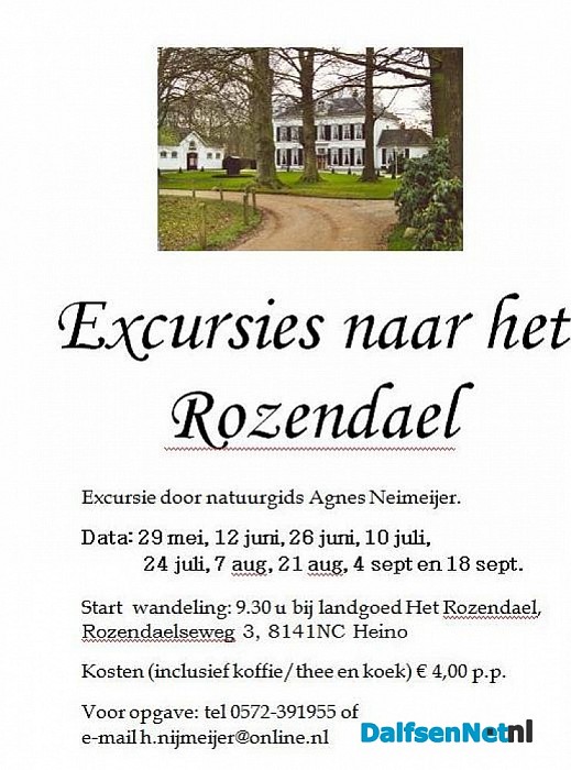 Agnes heeft excursie Landgoed “Het Rozendael”