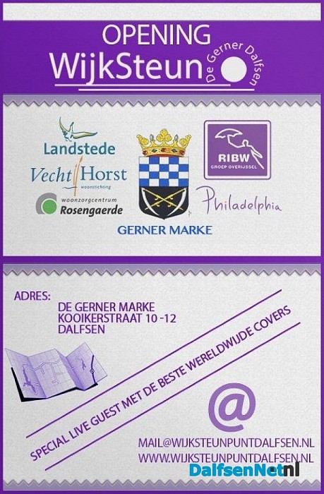 24 mei 2013 wordt het wijksteunpunt Dalfsen officieel geopend.