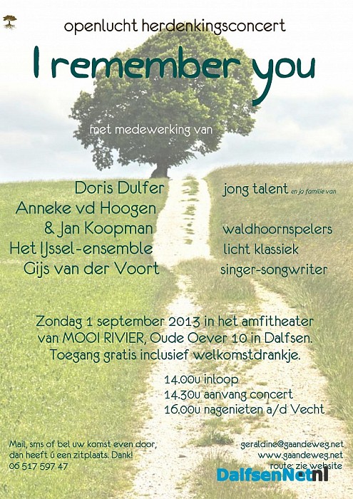 Openlucht herdenkingsconcert