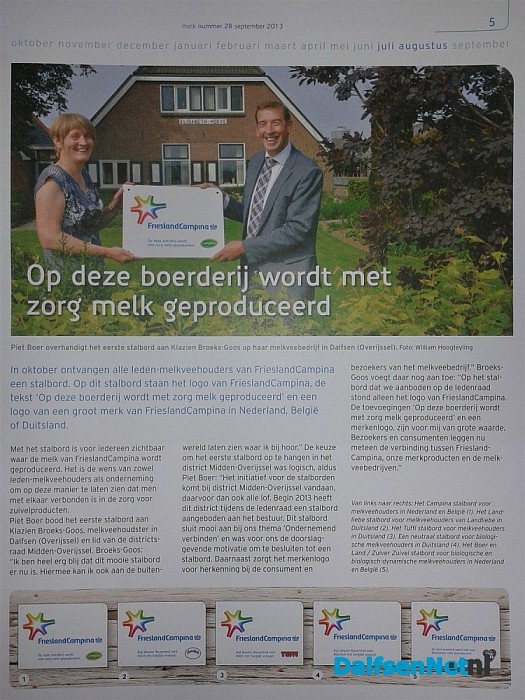 Trots op zichtbaarheid van onze onderneming
