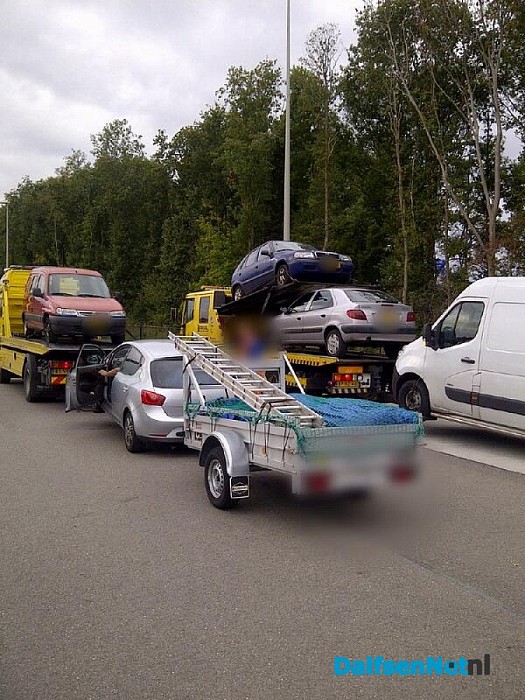 Verkeerspolitie legt beslag op flink aantal auto’s