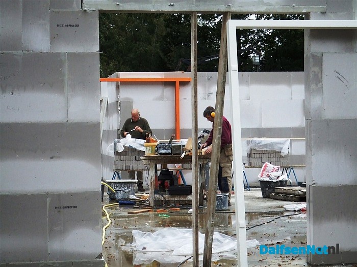 Metselwerk Potstal al op grote hoogte