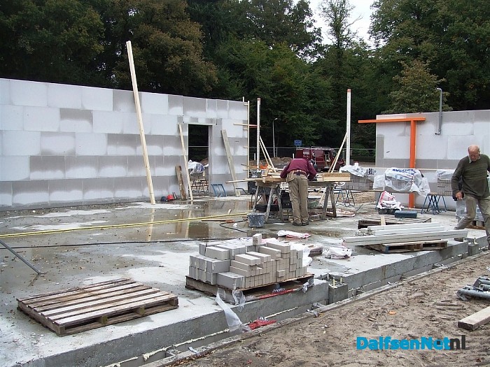 Metselwerk Potstal al op grote hoogte