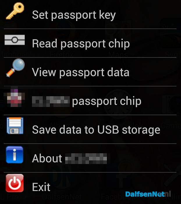 NFC app voor mobiele telefoon