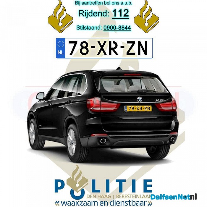 Als je hem ziet: bellen!