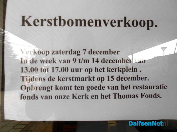 Kerstbomen voor de Pastor Thomas Fonds