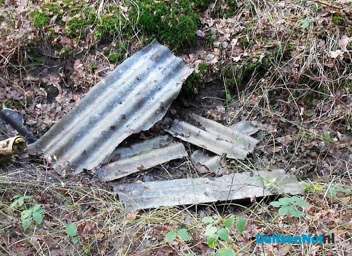Asbest gedumpt in natuurgebied