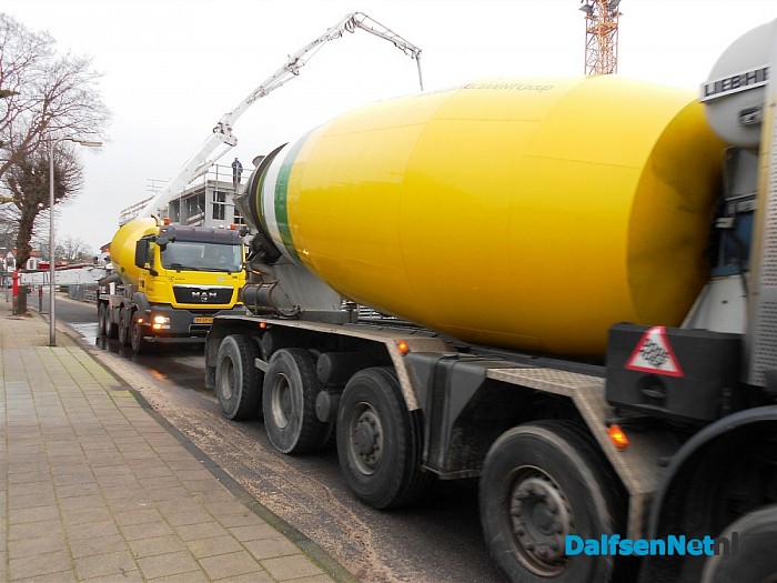 Het krioelde vandaag van de betonmixers in Dalfsen