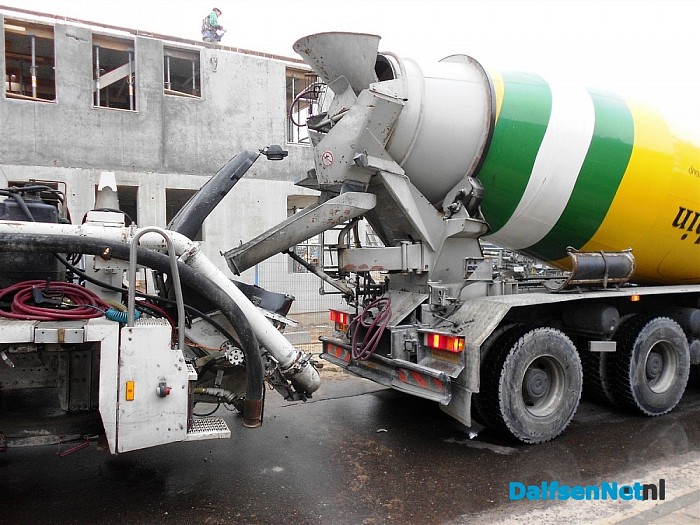 Het krioelde vandaag van de betonmixers in Dalfsen