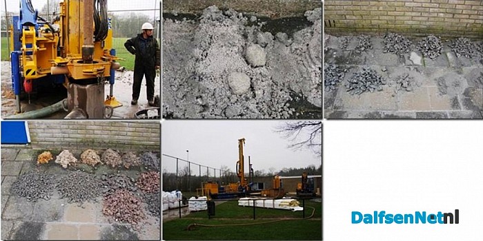 Boren van een bron op Sportpark Gerner