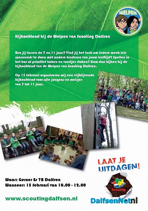 Kijkochtend bij de Welpen van Scouting Dalfsen
