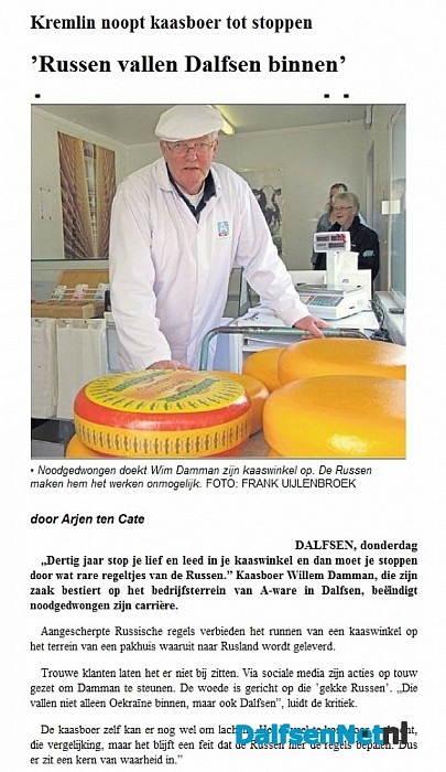 Vandaag voorpagina Telegraaf en op TV: Wim van Tippe!
