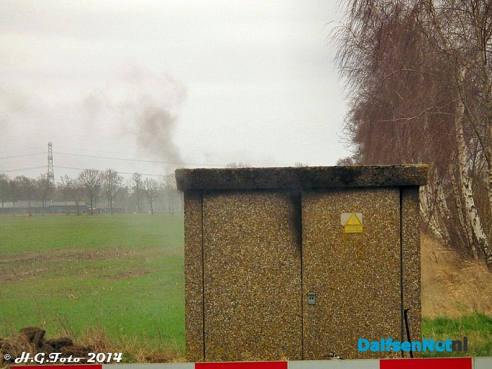 Brand in transformatorhuisje Westeinde. - Foto: H.G. Foto