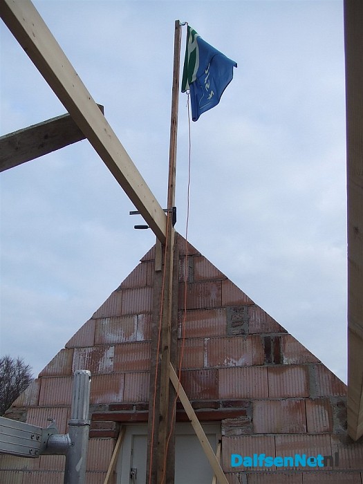 Bijgebouw Molen Fakkert vanmiddag werd het hoogste punt gevierd