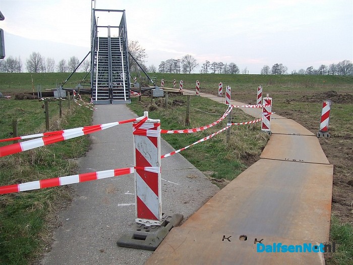 Fietsers weer vrije doorgang bij stuw Vechterweerd