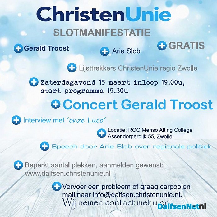 ChristenUnie slotmanifestatie