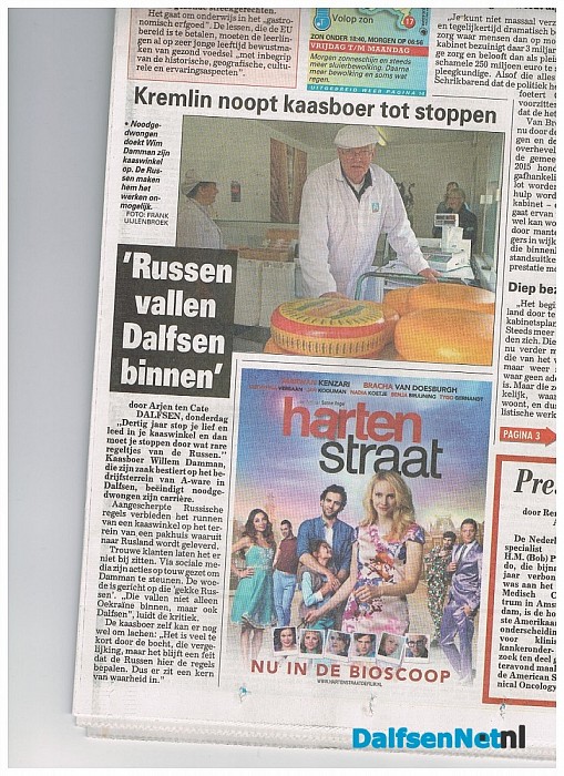 Vandaag voorpagina Telegraaf en op TV: Wim van Tippe!