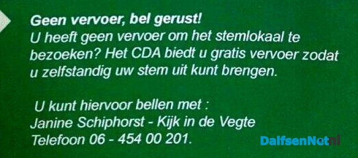 Vervoer tot aan je stemhokje