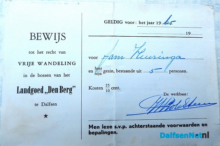 Wandelkaart Den Berg