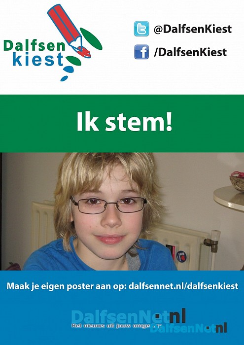 Winnaar Sem (10) mocht prijs ophalen bij burgemeester
