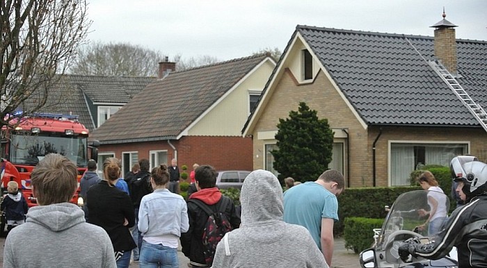Schoorsteenbrand in Hoonhorst - Foto: Niels Jansen