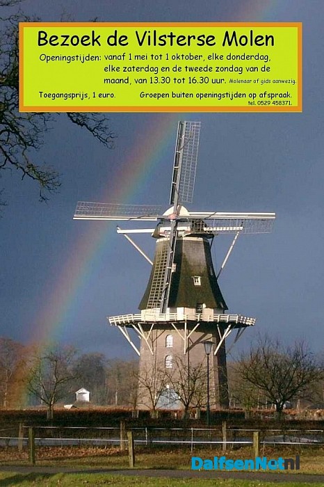 De Vilsterse Molen is weer open voor het publiek.