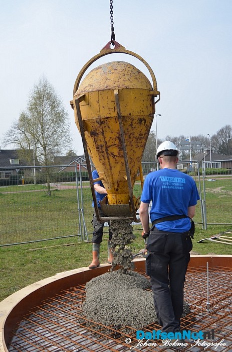 Beton voor kunstwerk - Foto: Johan Bokma