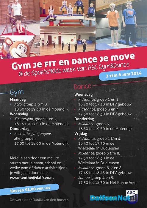 ‘Gym je fit en dance je move’ in de Sport4Kids week