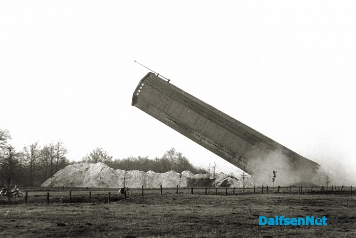 Het einde van de watertoren in Dalfsen - Foto: Historische Kring Dalfsen