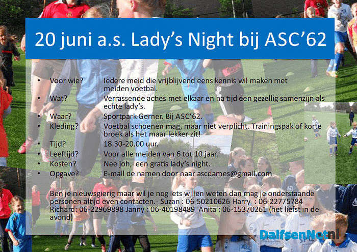 Lady’s Night bij ASC’62