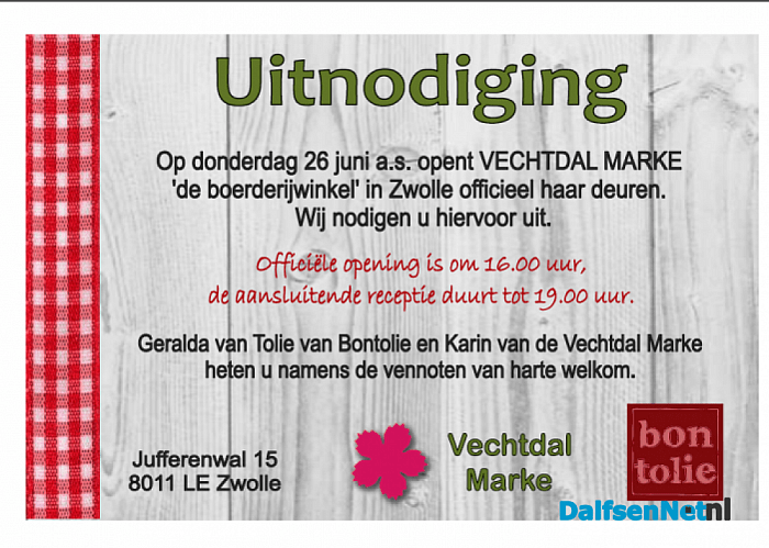 Opening Vechtdal producten winkel in Zwolle