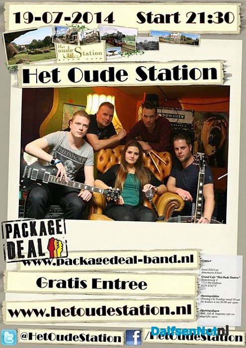 Dalfser band Package Deal zaterdag in Oude Station