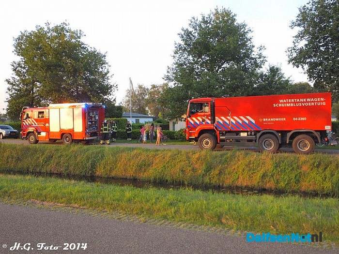 Barbecue loopt uit de hand. - Foto: H.G. Foto