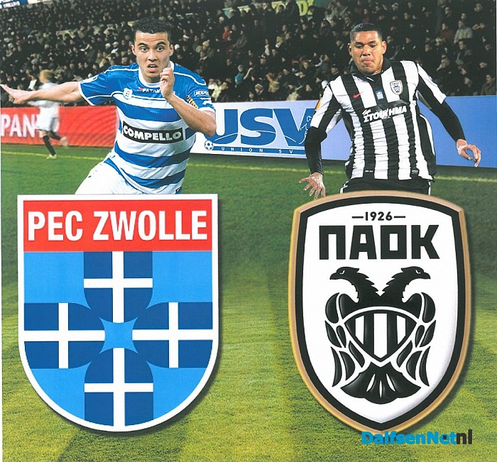 Vrijdagavond PEC Zwolle-PAOK Saloniki in Nieuwleusen