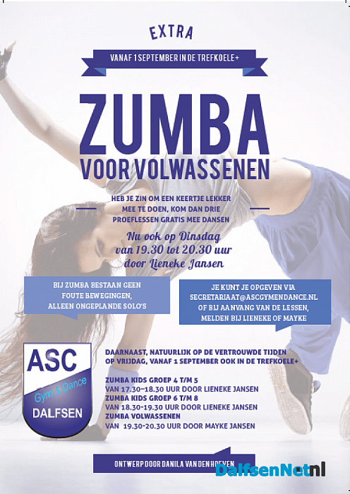 Extra Zumba uur voor volwassenen