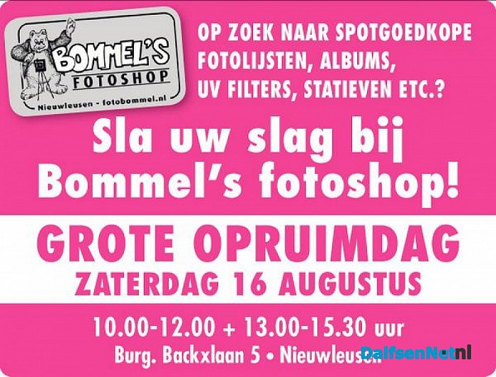 Uitverkoop Bommels fotowinkel