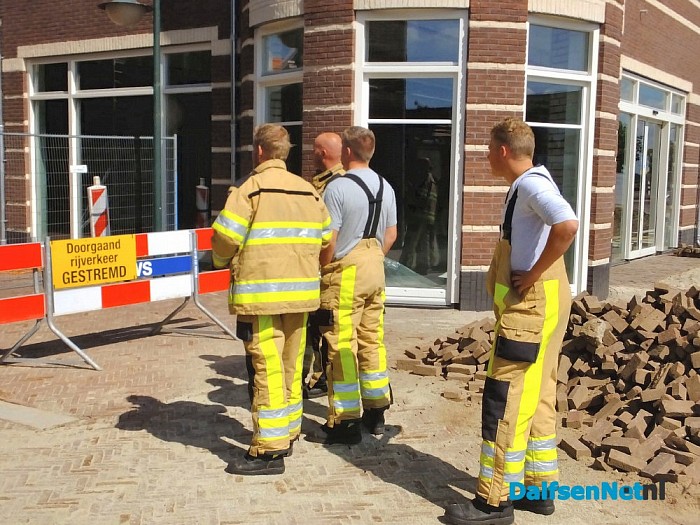 Sprinkler geactiveerd Waterfront. - Foto: H.G. Foto