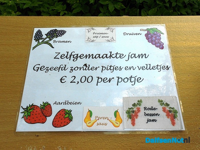 Jansje maakt jam van bramen, heel veel