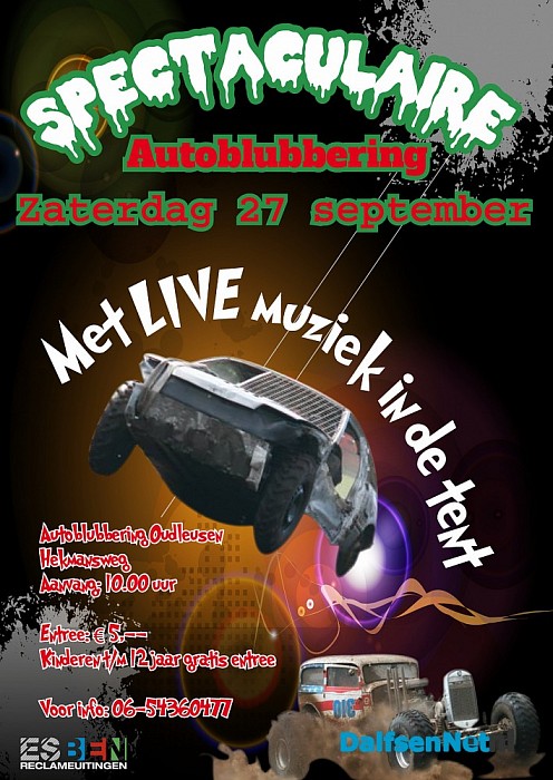 Aanstaande zaterdag 27 september Autoblubbering Oudleusen