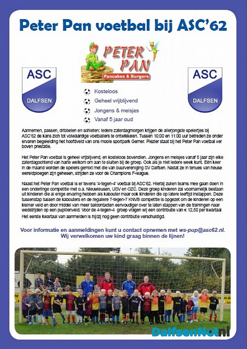 Start Peter Pan Voetbal ASC’62