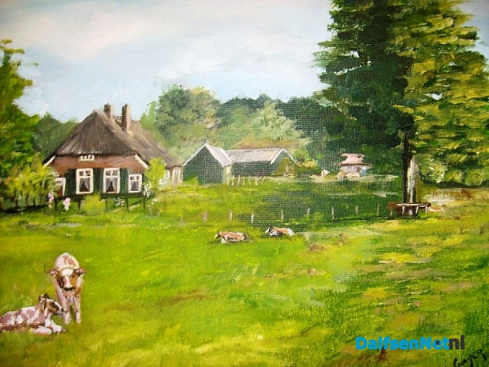 Schilderij Walter de Gooijer: Bosrandweg